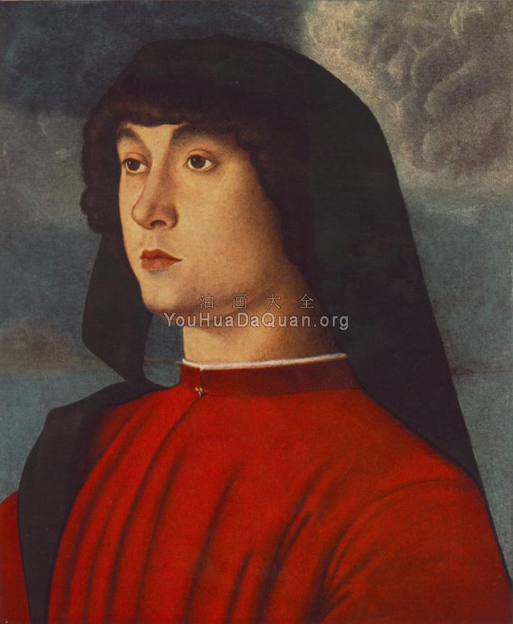 Portrait of a young man in red - 乔凡尼·贝利尼